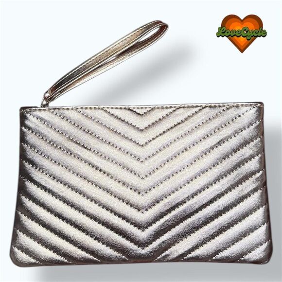 Women's Makeup Bag Bundle : Bronze Chevron & Tortoiseshell Gloss Clutch - Picture 4 of 8